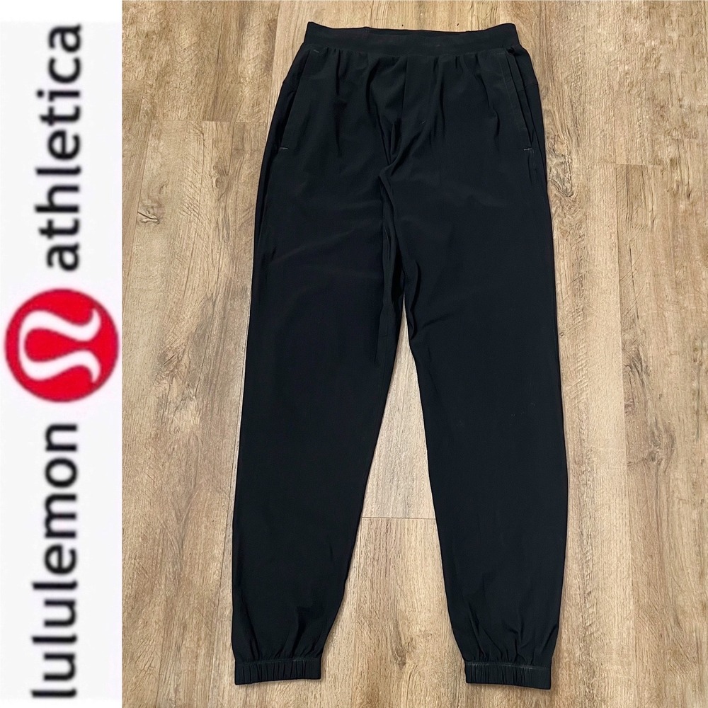 Lululemon Mens Surge Jogger Black Lightweight Running Pants Size S Reflective
